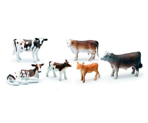 Country Life Series - Farm Cattle 6-Piece Boxed Playset