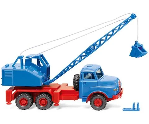 MAN/Fuchs Crane Truck in Sky Blue - WIKING