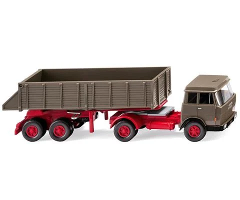 Hanomag Henschel Rear Dump Truck in Grey Beige - WIKING