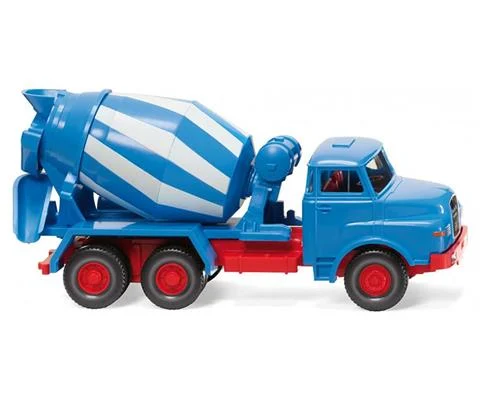 MAN Concrete Mixer in Blue and White - WIKING