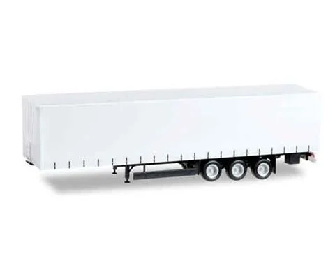 Krone 3-Axle Curtainside Trailer in White