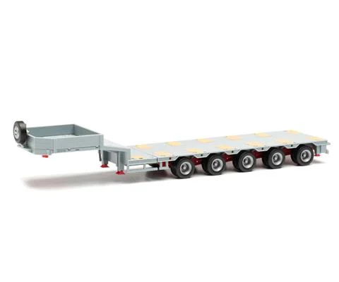 Goldhofer 5-Axle Drop Deck Lowboy Trailer in Light Grey
