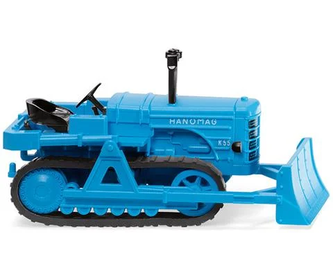 Hanomag K55 Crawler Tractor with Dozer Blade in Light Blue - WIKING