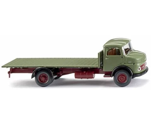 1959-68 Mercedes-Benz Kurzhauber Flatbed Truck in Reed Green