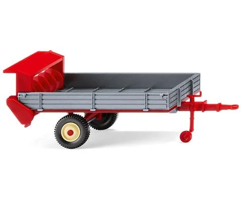 Fortuna Manure Spreader in Silver and Carmine Red - WIKING