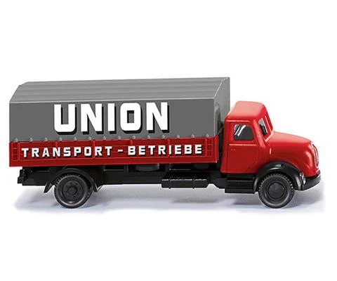 Union Transport - Magirus Flatbed Truck with Canvas Cover