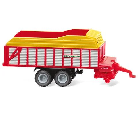 Pottinger Jumbo Loading Trailer in Red and Yellow - WIKING
