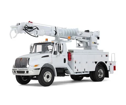International DuraStar with Digger Derrick Body in White - FIRST GEAR