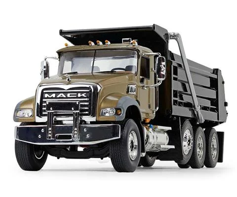 Mack Granite MP Dump Truck in Gold and Black - FIRST GEAR