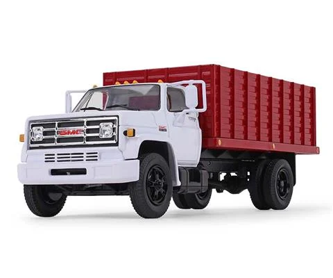 1970s GMC 6500 Grain Truck in White and Red with Corn Load - FIRST GEAR