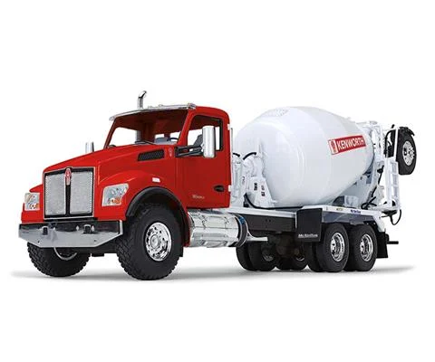 Kenworth T880S with McNeilus Bridgemaster Concrete Mixer in Red and White - FIRST GEAR