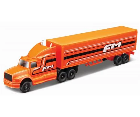 FM Trucking - Truck in Orange with Matching Trailer - Highway Haulers