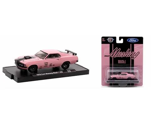 1970 Ford Mustang in Pink wiht Black Accents - M2MACHINES