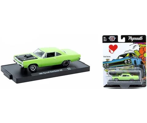 1969 Plymouth Road Runner in Green and Black - M2MACHINES