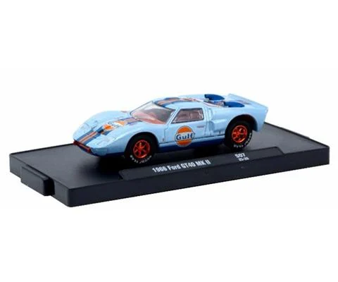 1966 Ford GT40 MK2 in Blue with Gulf Logo and Red Chrome Rims - M2MACHINES