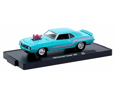 1969 Chevrolet Camaro Z/28 in Blue with Purple and Pink Stripes and Accents - M2MACHINES
