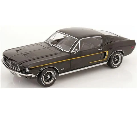 1968 Ford Mustang GT Fastback in Black - KK SCALE