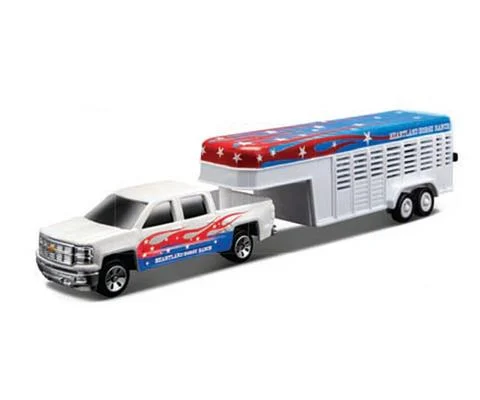 2014 Chevrolet Silverado 1500 Z71 Pickup Truck in White with Livestock Trailer - Heartland Haulers