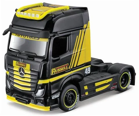 Russell - Mercedes-Benz Actros 1851 Sleeper Cab in Black and Yellow - Custom Rigs Series