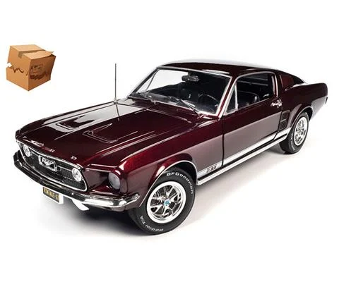 1967 Ford Mustang 2 2 GT in Code X Vintage Burgundy - AMERICAN MUSCLE