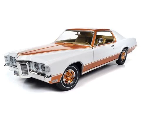 1969 Pontiac Grand Prix Royal Bobcat in Cameo White and Firefrost Gold - AMERICAN MUSCLE