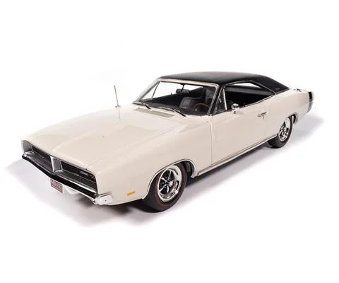 1969 Dodge Charger RT in W1 White - AMERICAN MUSCLE