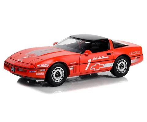 #1 Malcolm Konner Corvette Challenge Race Car - 1988 Chevrolet Corvette C4 in Red with Silver Stripes