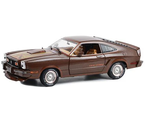 1978 Ford Mustang II King Cobra in Dark Brown Metallic with Orange and Gold Stripes - GREENLIGHT