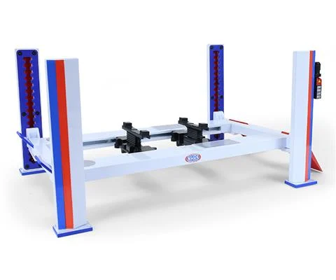 NHRA - Four-Post Lift in Red White and Blue with NHRA National Hot Rod Association Graphics