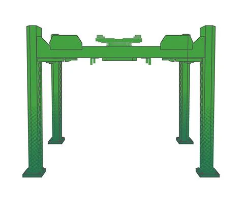 Four-Post Lift in Greenlight Green