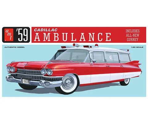 1959 Cadillac Ambulance with Gurney - AMT