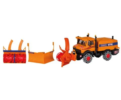 Unimog with Rotary Snow Plow and Plow Blade - KIBRI