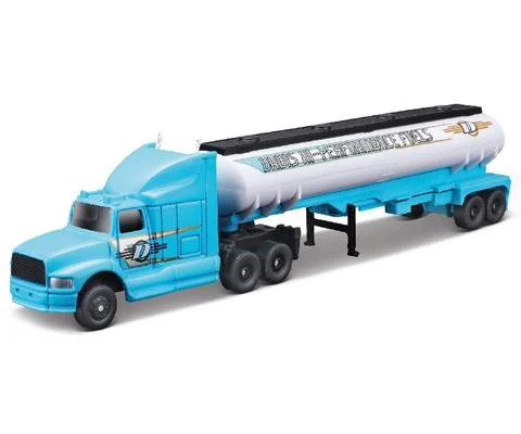 Tanker Truck in Blue and White - Davis High Performance Fuels Graphics
