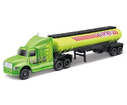 Tanker Truck in Green and Yellow - Maisto Racing Fuel Graphics