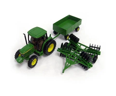 John Deere 6410 Tractor with Barge Wagon and Disc - TBE15489