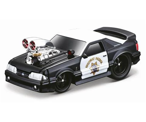 Police - 1993 Ford Mustang SVT Cobra in Black and White - Muscle Machines