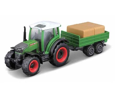 Fendt 209 Vario with Tipping Trailer in Green - Mini Work Machines Series