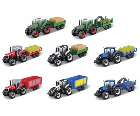 Mini Work Machines - Tractor plus Trailer - 24 piece AssortmentFactory Sealed non-returnable CASE