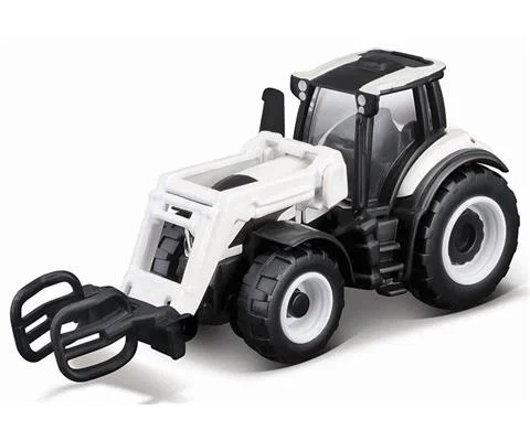 Valtra Q305 in White with Bale Grab Bucket - Mini Work Machines Series
