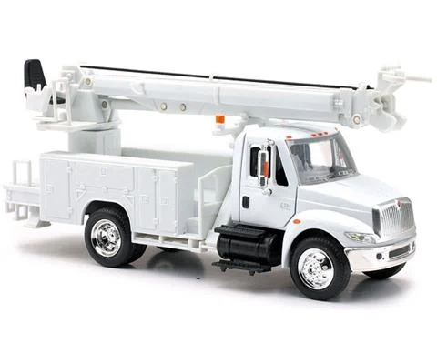 International 4200 Digger Truck pole-setter truck in White