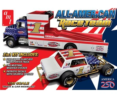 All American Race Team - Ford LN 8000 Transporter 1965 Mustang Modified