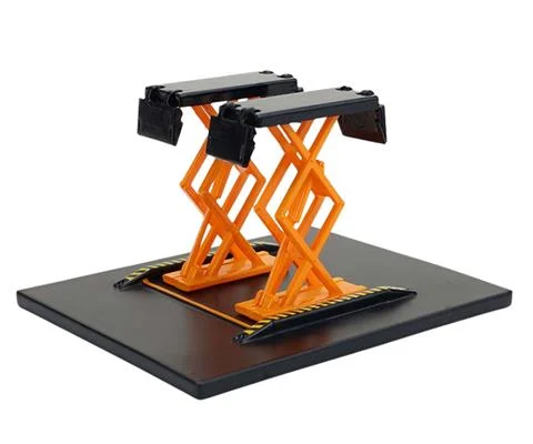 Automotive Double Scissor Lift in Orange and Black - GREENLIGHT