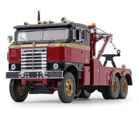 1953 Kenworth Bullnose Wrecker in Black Red and Gold - FIRST GEAR