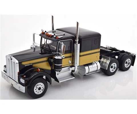 Kenworth W900 Semi Truck in Black and Gold Deco- Cab Only