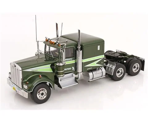 Kenworth W900 Semi Truck in Green Metallic with Light Green Deco - Cab Only