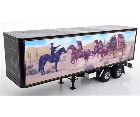 Semi Trailer in Black and Gold with Bandit Mural - ROAD KINGS