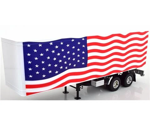 Semi Trailer in White with USA Flag Deco - ROAD KINGS