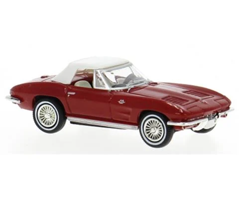 1962 Chevrolet Corvette C2 Convertible in Red with Top Up in White - BREKINA