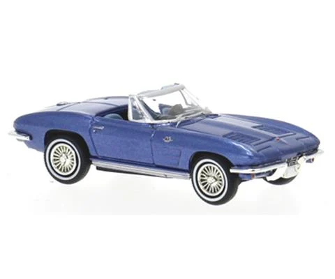 1962 Chevrolet Corvette C2 Convertible in Metallic Blue with Top Down - BREKINA