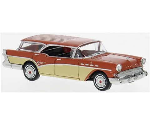 1957 Buick Century Caballero in Orange Metallic and Light Beige - BREKINA